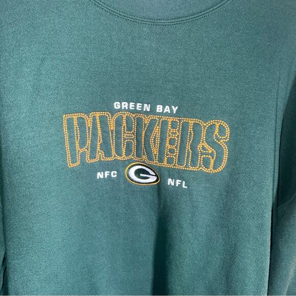 VNTG NFL Green Bay Packers Green embroidered crewneck 2X - Picture 5 of 6